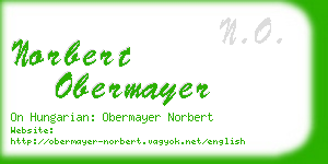 norbert obermayer business card